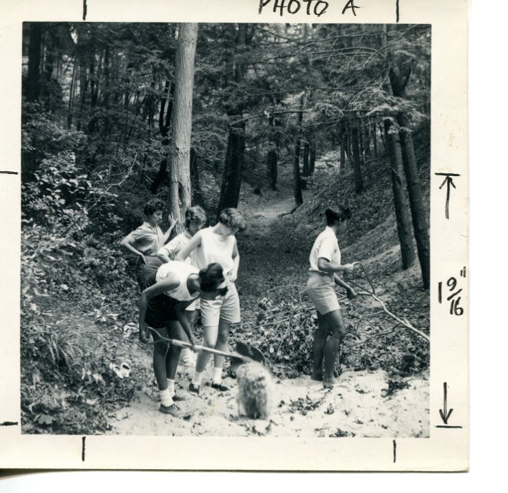 Camp Gray Entrance with Workers